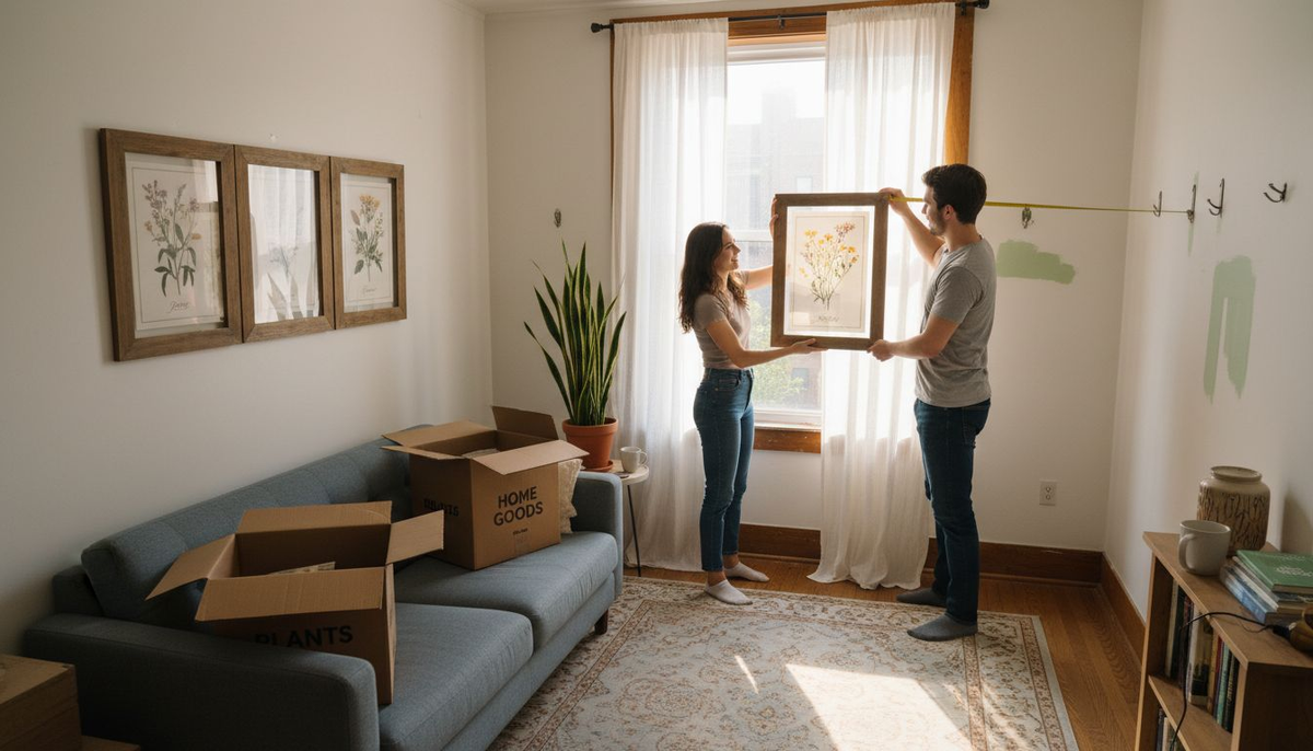 Couple hanging eco-friendly wall art