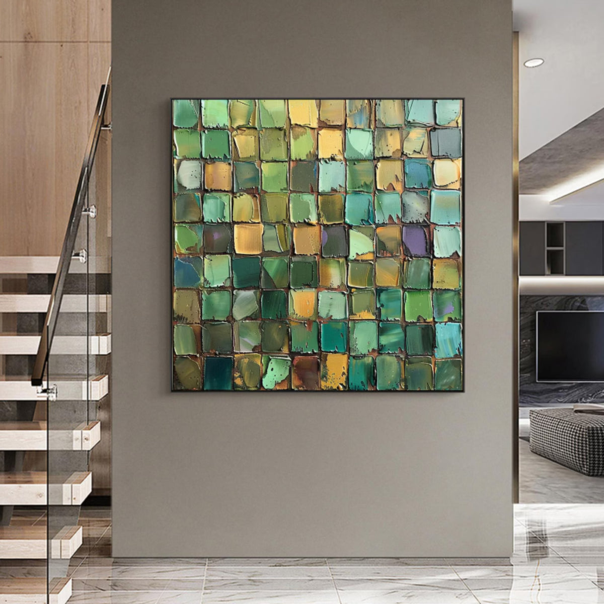 Impasto & Palette Knife Art - Verdant Rhythm