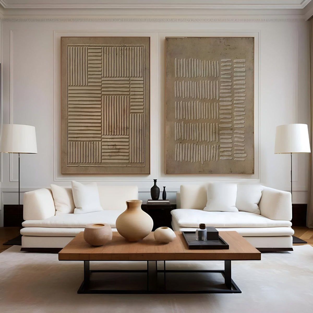 Wabi-Sabi Wall Art - Woven Balance - Set of 2