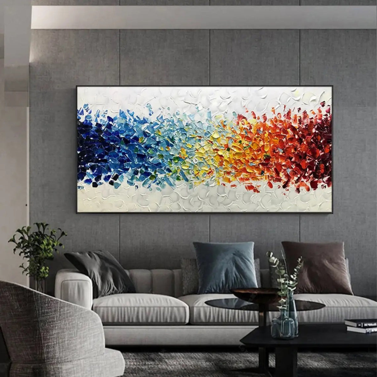 Impasto / Palette Knife Art - Cascade of Colour