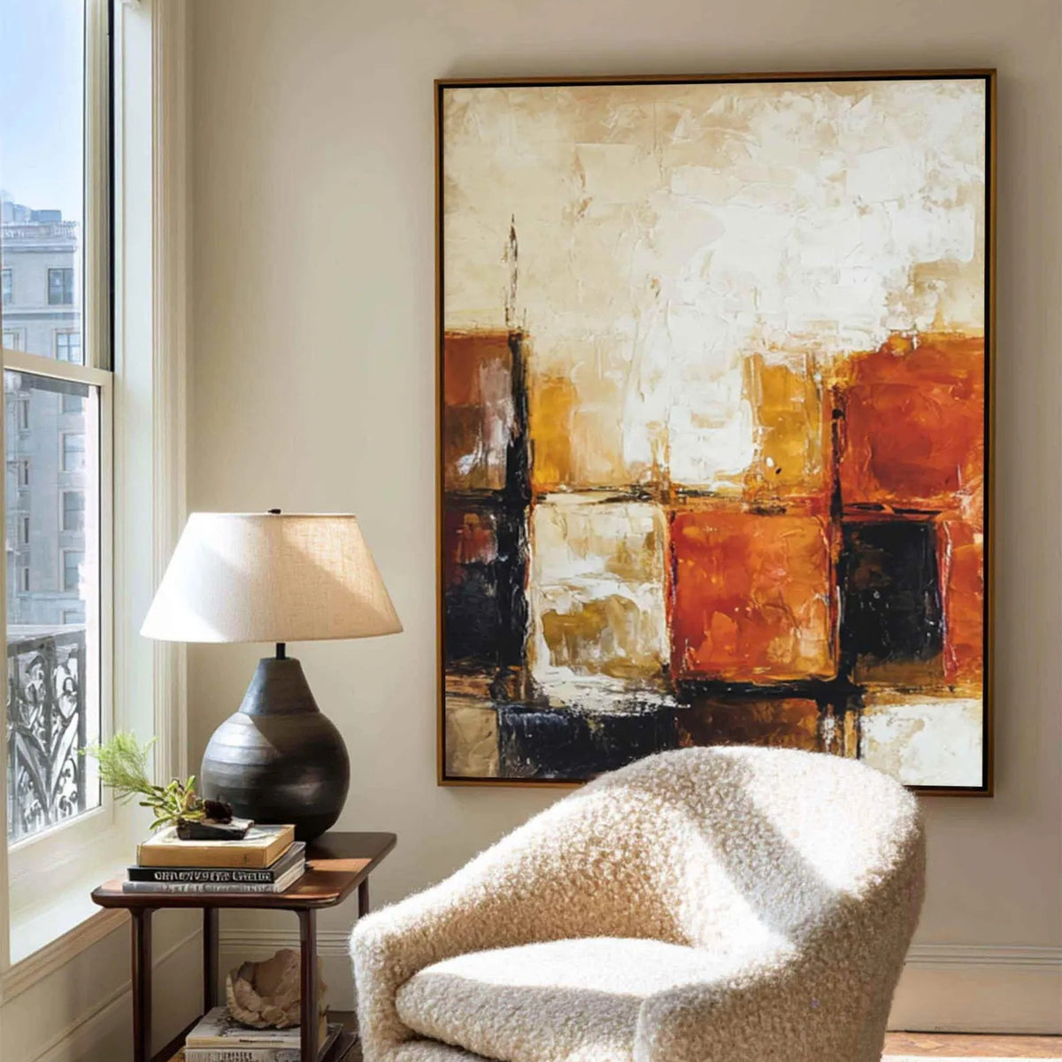 Impasto / Palette knife - Golden Rhythm
