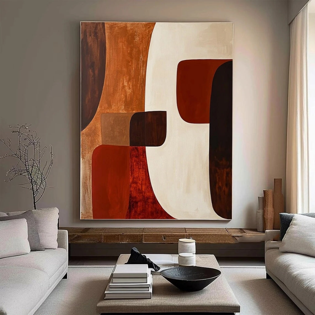 Wabi-Sabi Wandkunst - Tonale Geometrie