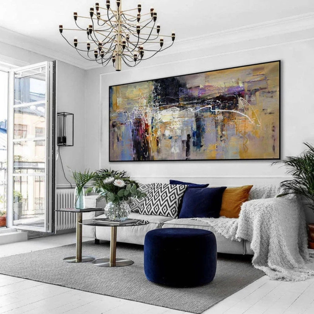 Moderne Abstracte Kunst - Stad van Kleuren