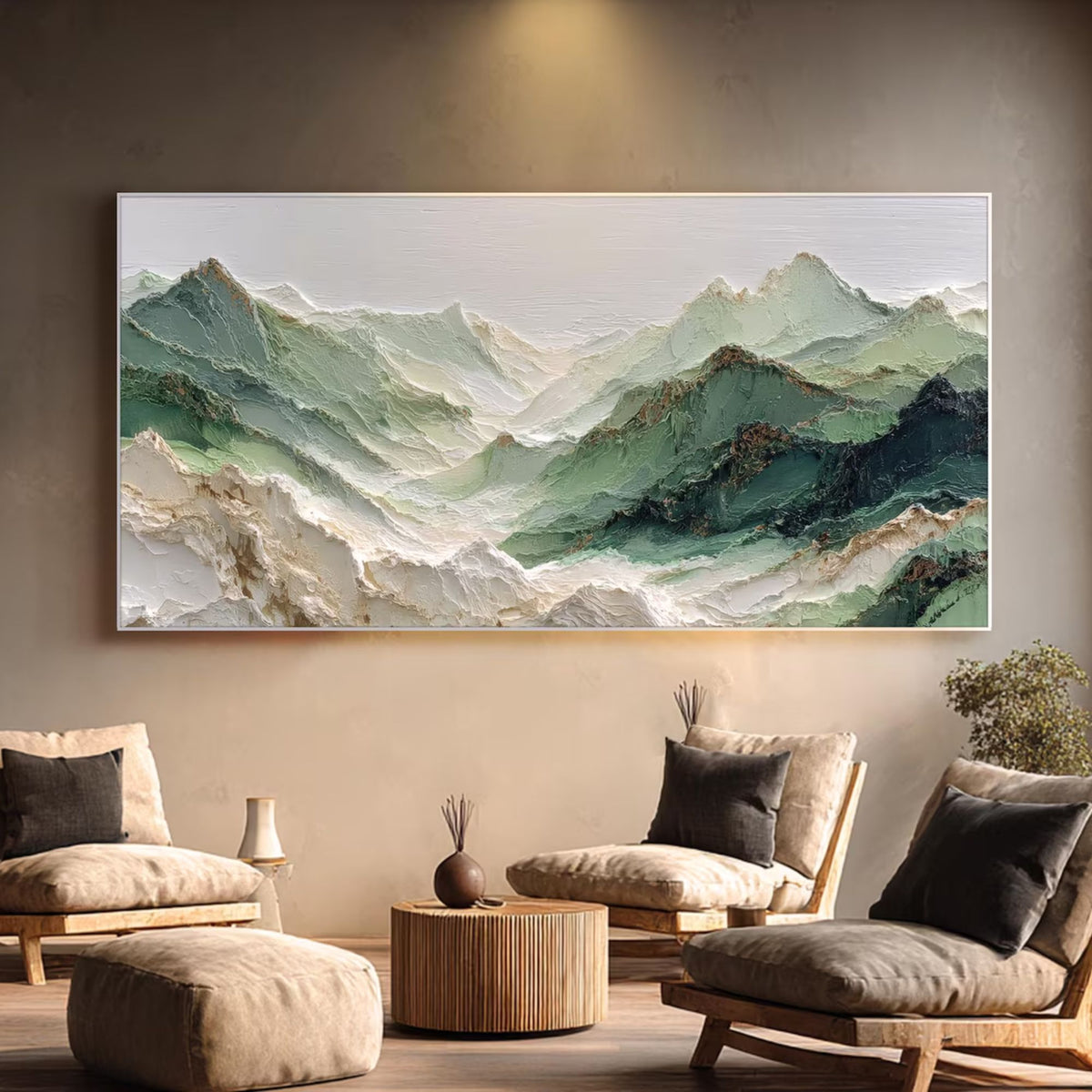 Plaster & Texture Art - Emerald Peaks