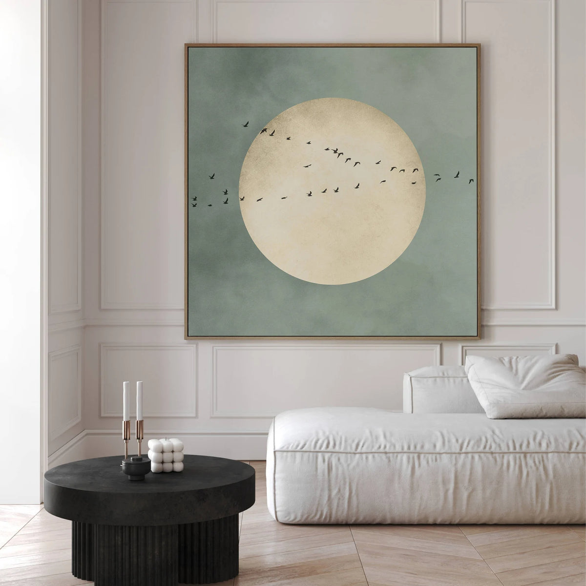 Contemporary Minimalist Art - Moonrise Flight