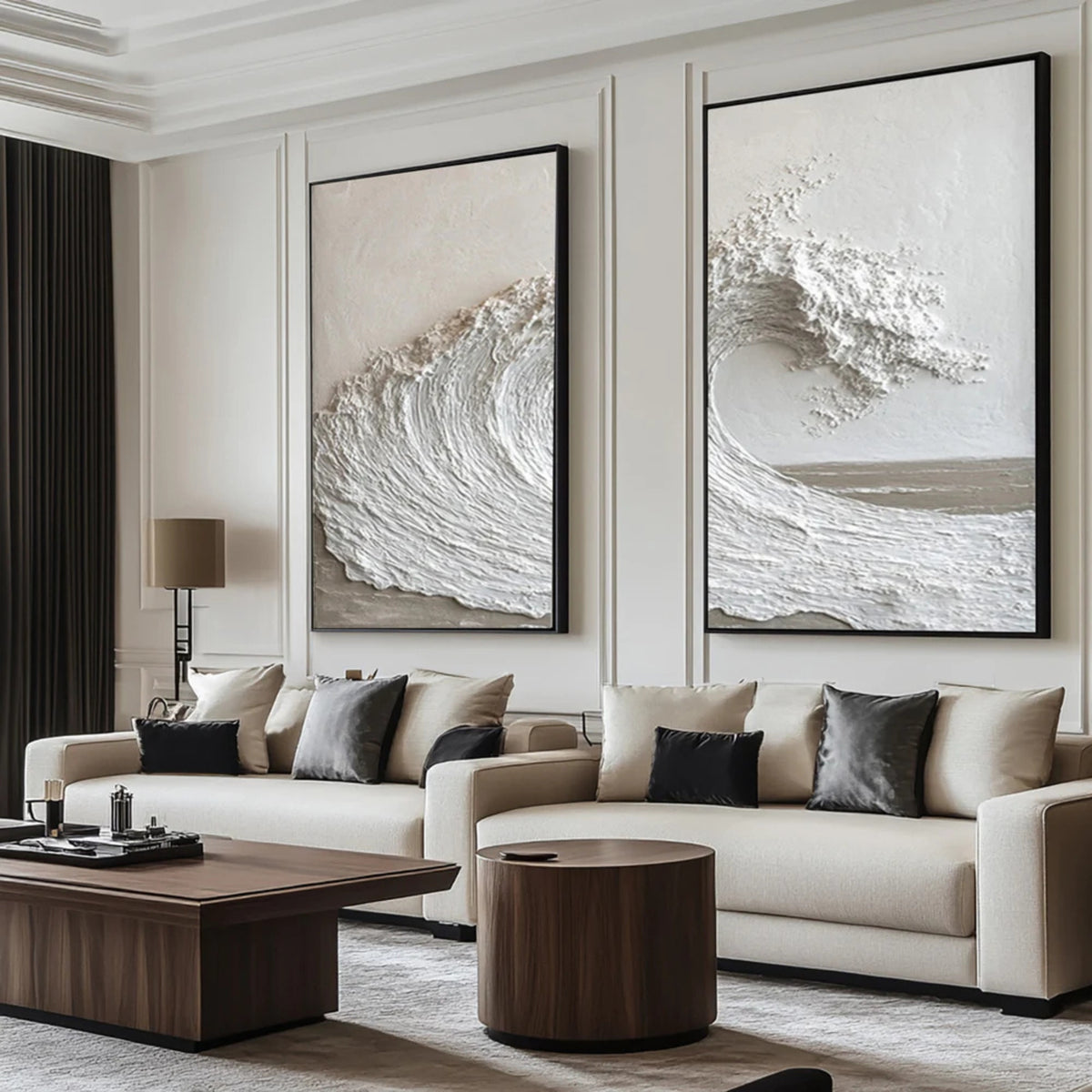 Plaster & Texture Art -  Ocean Crescendo - Set of 2