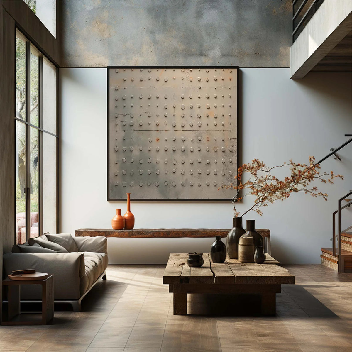 Wabi-Sabi Wall Art - Patina Grid
