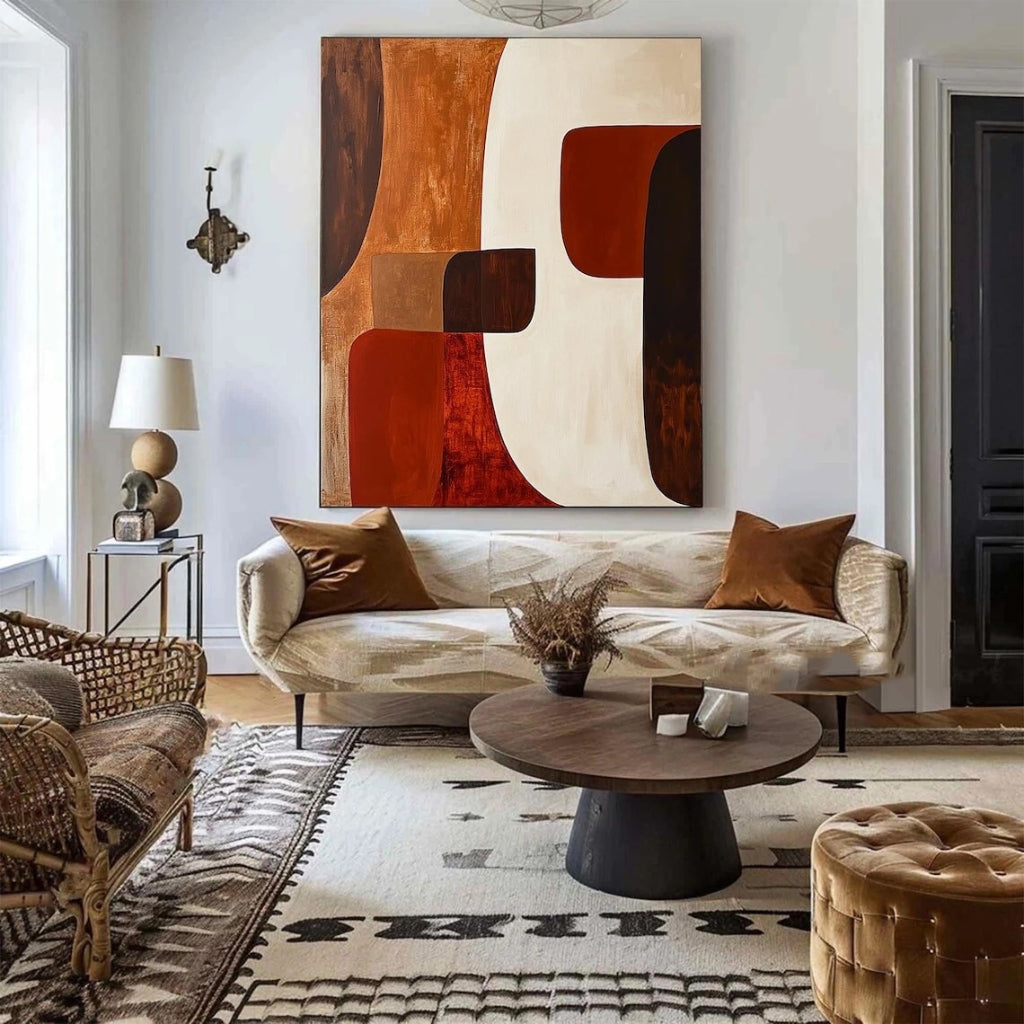 Wabi-Sabi Wall Art - Tonal Geometry
