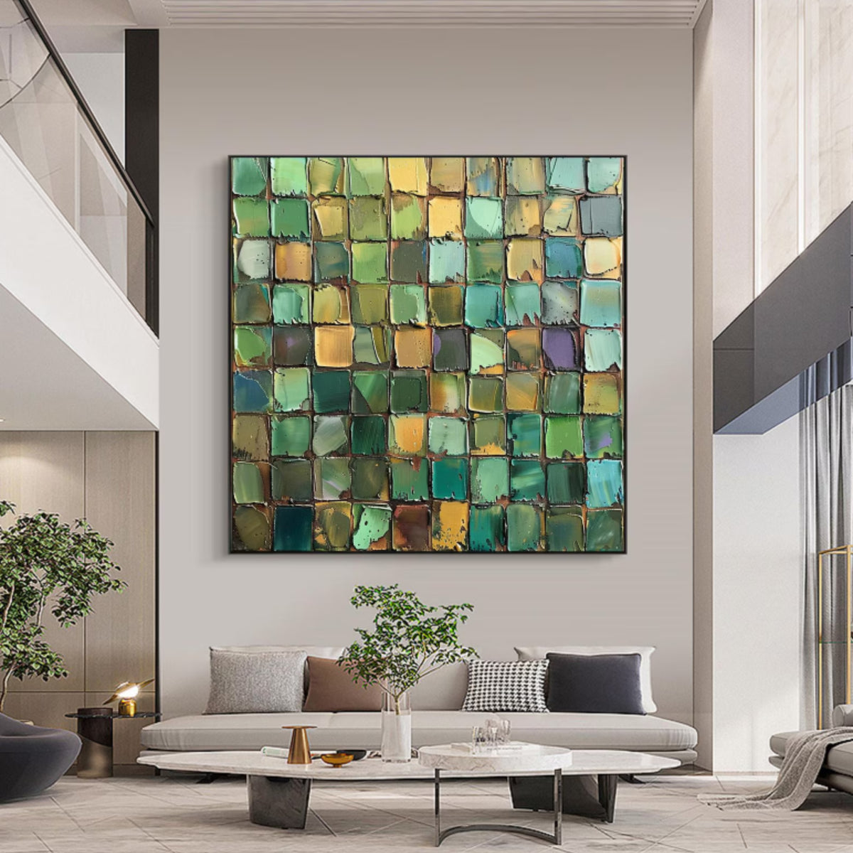 Impasto & Palette Knife Art - Verdant Rhythm