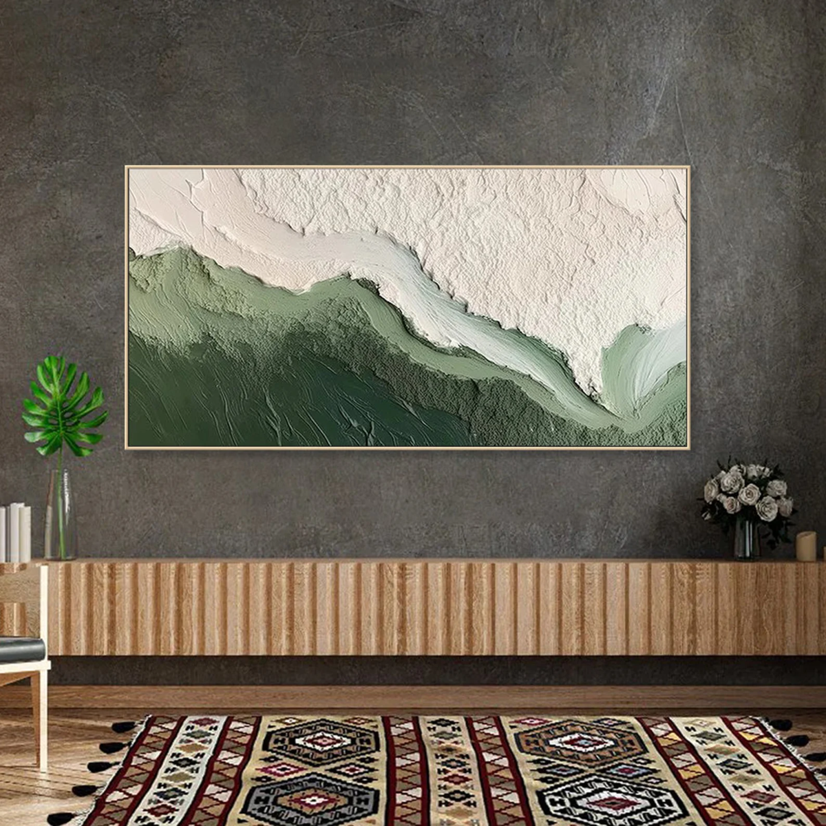 Abstract Expressionist - Green Wave