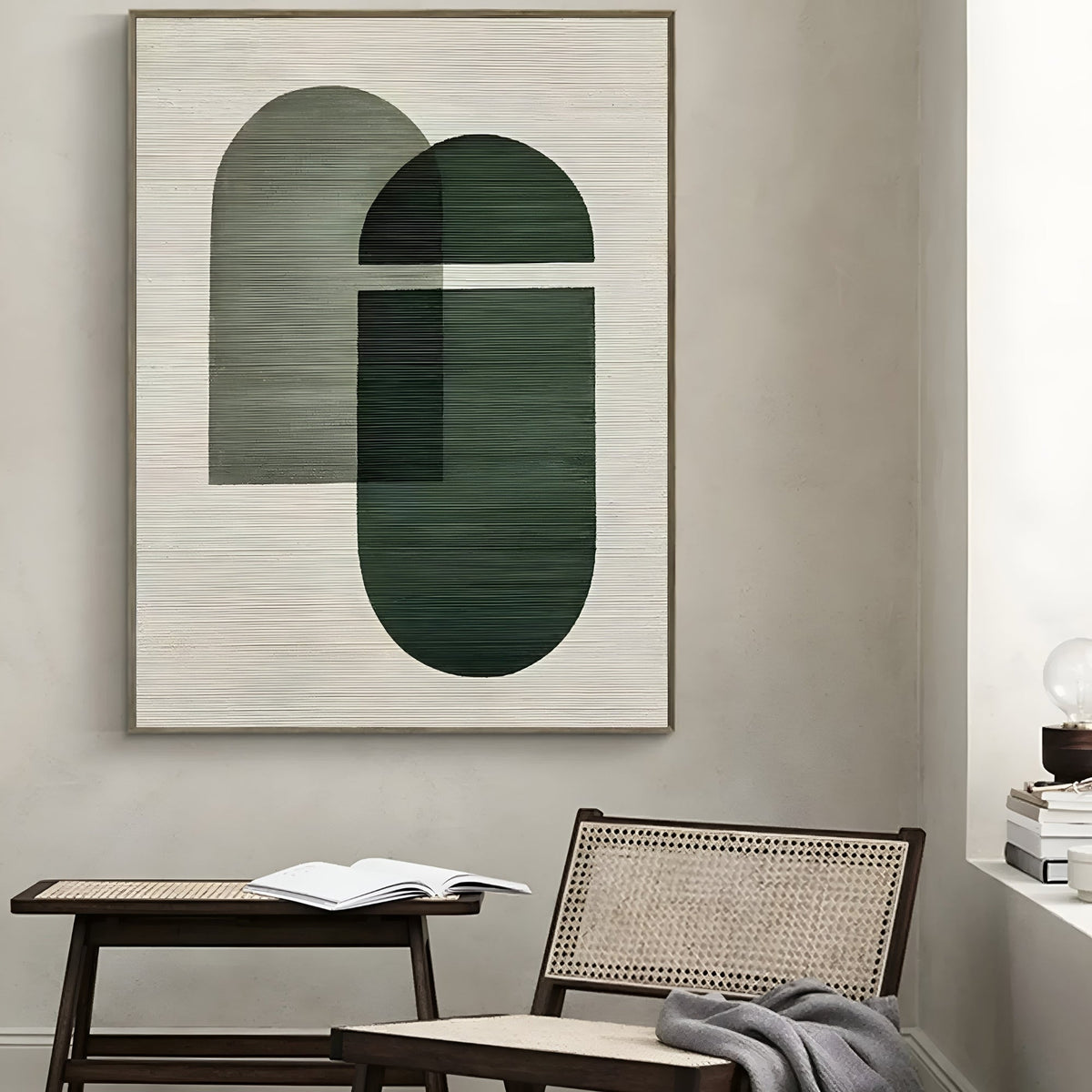 Luxury Hand-Painted Geometric Art on Canvas - Unique Wall Décor for Living Room & Office