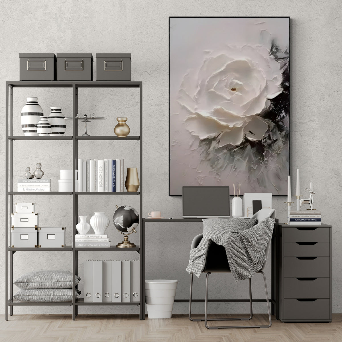 Plaster & Texture Art - Ivory Grace