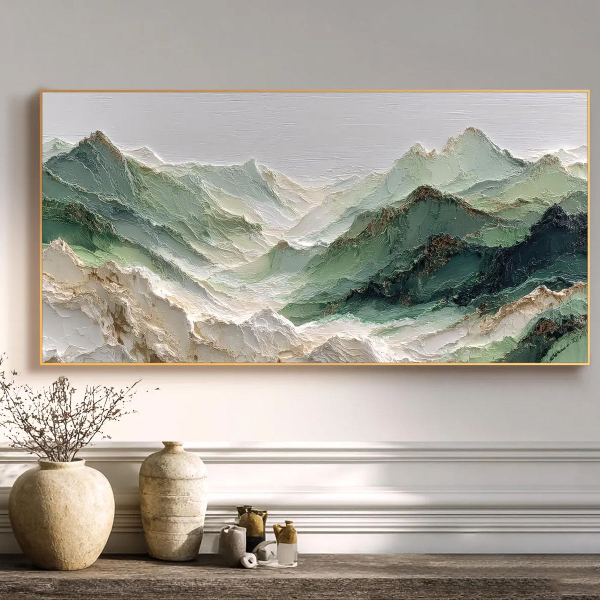 Plaster & Texture Art  - Emerald Peaks