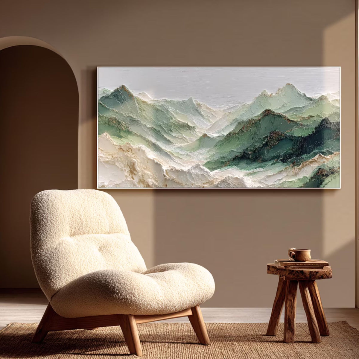 Plaster & Texture Art  - Emerald Peaks