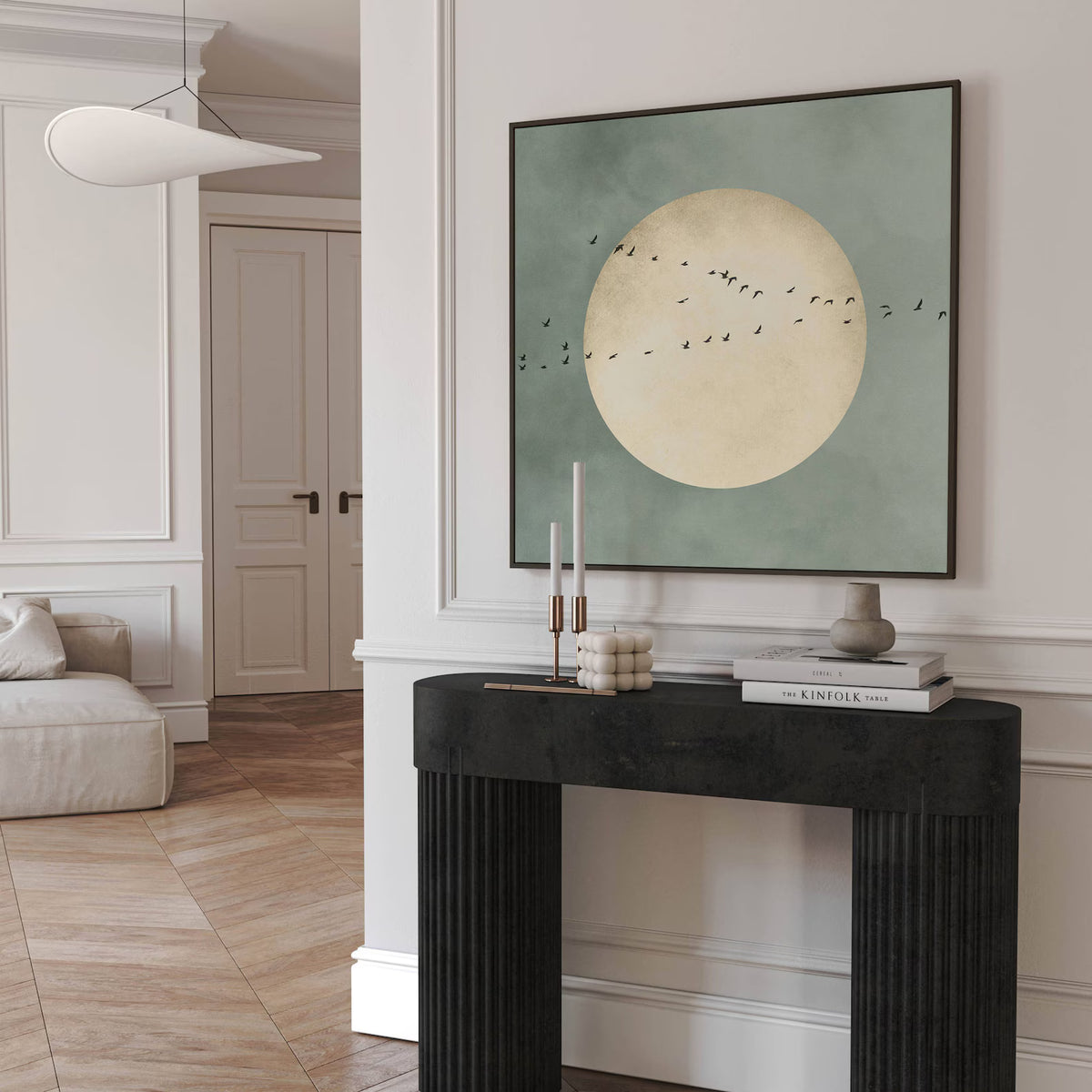 Contemporary Minimalist Art - Moonrise Flight
