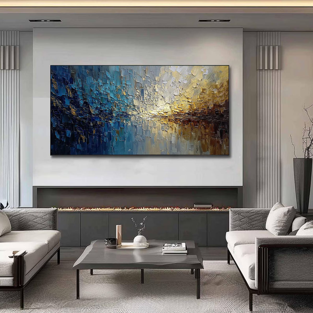 Plaster & Texture Art  - Ocean of Gold